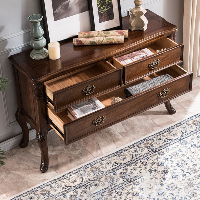 Tavolo da console del rettangolo di campagna francese Tavolo di divano console con cassetti per Hall