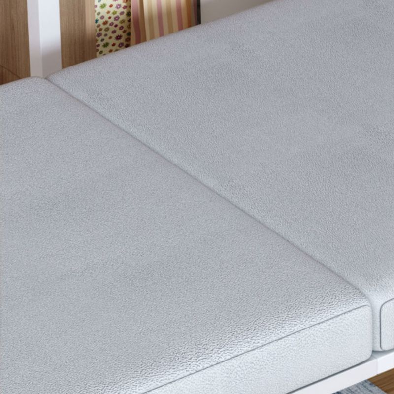 Divano a braccio quadrato moderno alla schiena stretta in grigio per soggiorno