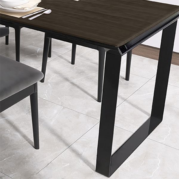 Black Pine Wood Modern Dining Table Set 1/5/7 Pcs Dinette Set for Home Clearhalo 'Dining Room Sets' 'Dining Tables & Seating' 'dining_room_set' 'furn' 'furn_dining_room_set' 'Furniture' 'Kitchen & Dining Furniture' 1200x1200_376e7025-f982-44b1-bf25-ed63e4fb7490