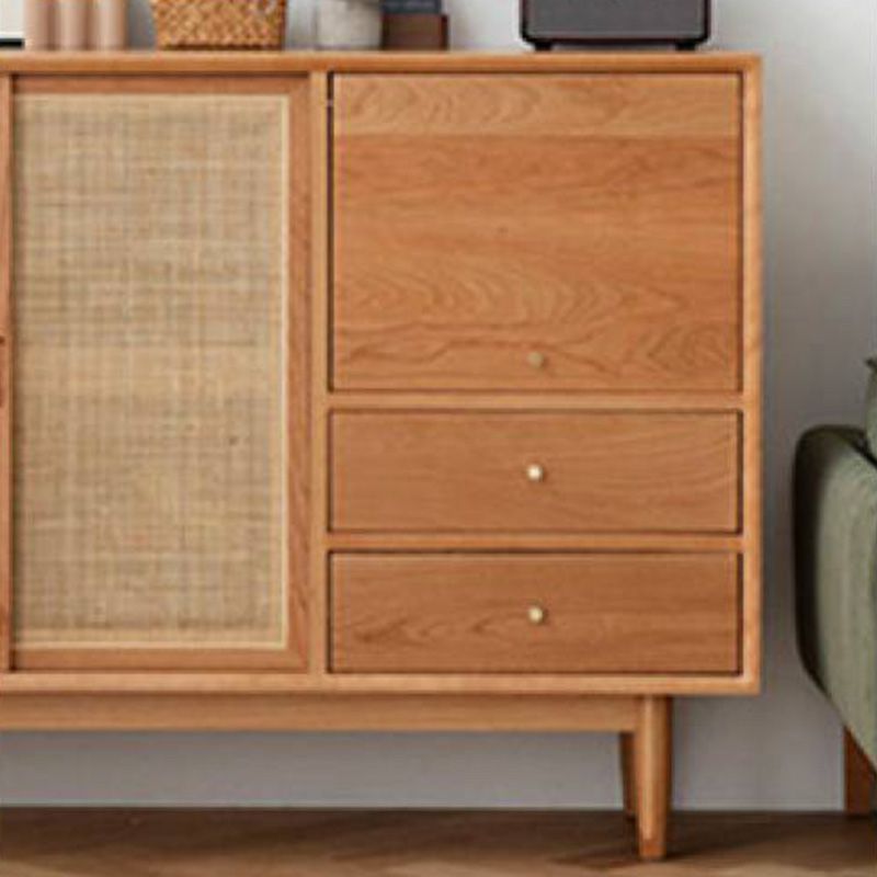 Étagères réglables du buffet moderne en bois massif en bois massif 2 dessinations de dessin