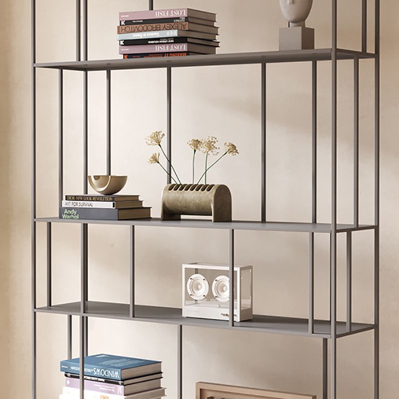 Moderne stijl Open Back boekenplank Verticale metalen boekenkast met planken