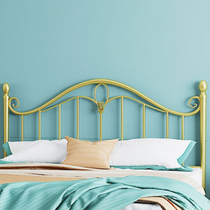 Letto a filo a grigio a griglie a filo a filo contemporaneo con testiera ad arco di metallo