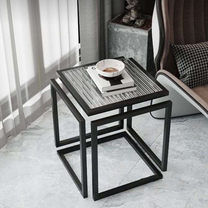 17.72" Tall Contemporary Style Side End Table Metal Frame Sofa Side Accent Table Clearhalo 'Coffee & Accent Tables' 'End & Side Tables' 'end_side_tables' 'furn' 'furn_end_side_tables' 'Furniture' 'Living Room Furniture' 1200x1200_37733d9e-96ac-4e93-828a-5a9db28e7a52