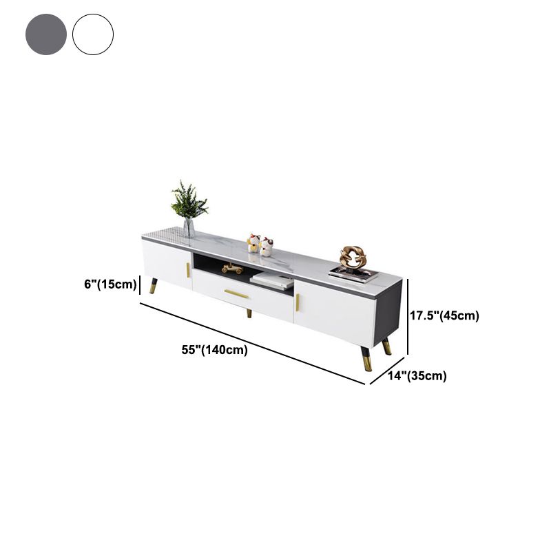 Gorgeous TV Stand Console With Record Storage , Glass and Wood TV Stand in Grey / White Clearhalo 'furn' 'furn_tv_stands_entertainment_centers' 'Furniture' 'Living Room Furniture' 'TV Stands & Entertainment Centers' 'TV Stands & Media Storage Furniture' 'tv_stands_entertainment_centers' 1200x1200_377344b9-0dde-4fcb-895d-39f7c804e0aa