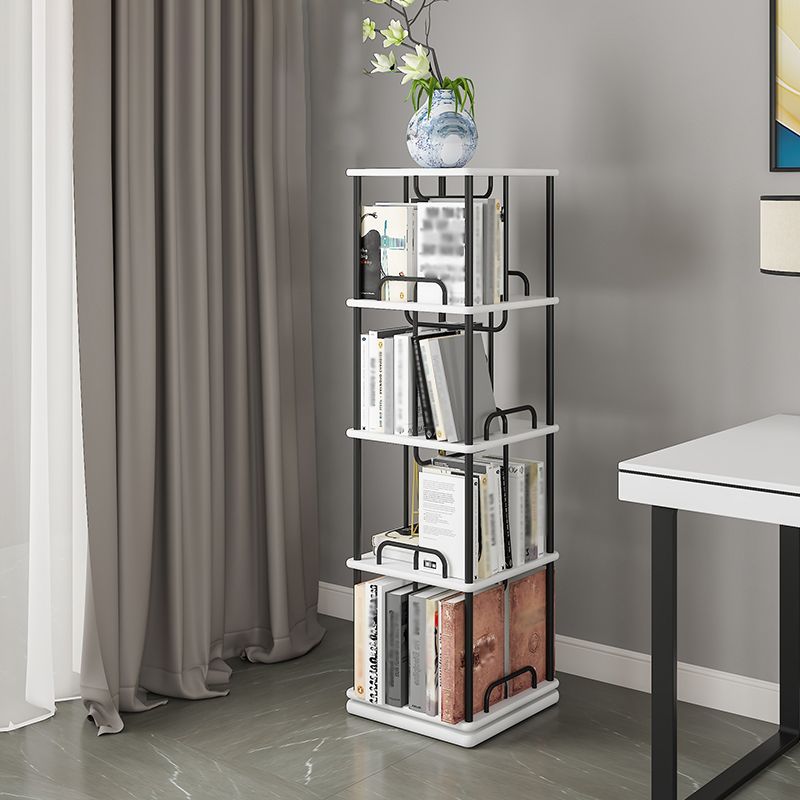 Glam Open Etagere Bookshelf Iron Frame Rubber Wood Shelf Bookshelf Clearhalo 'Bookcases' 'furn' 'furn_bookcases' 'Furniture' 'furniture_bookcases' 'kitchen' 'kitchen_bookcases' 'Living Room Furniture' 'Office Furniture' 1200x1200_37735c20-4a86-4f06-bea4-f8f616f4d701