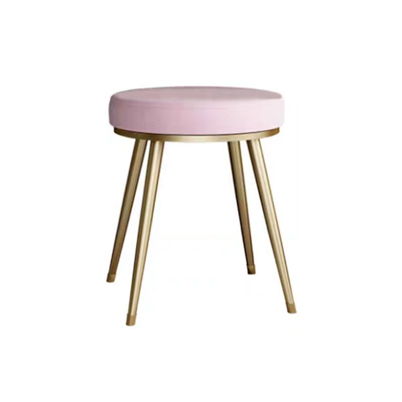 Velvet Upholstered Ottoman Velvet Colored Flower Shape Metal Frame Ottoman Clearhalo 'furn' 'furn_ottomans_poufs' 'Furniture' 'Living Room Furniture' 'Ottomans & Poufs' 'ottomans_poufs' 1200x1200_3775b0dd-67bb-454d-844e-8749fe76a868