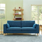 Contemporary 32.67" H Cotton Blend Square Arm Sofa for Living Room