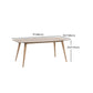 Modern Rectangle Ceramic Top Dining Table with Wood Legs for Living Room Clearhalo 'Dining Tables & Seating' 'Dining Tables' 'dining_table' 'furn' 'furn_dining_table' 'Furniture' 'Kitchen & Dining Furniture' 1200x1200_377759cf-9584-427b-9171-c24ad813c5b2