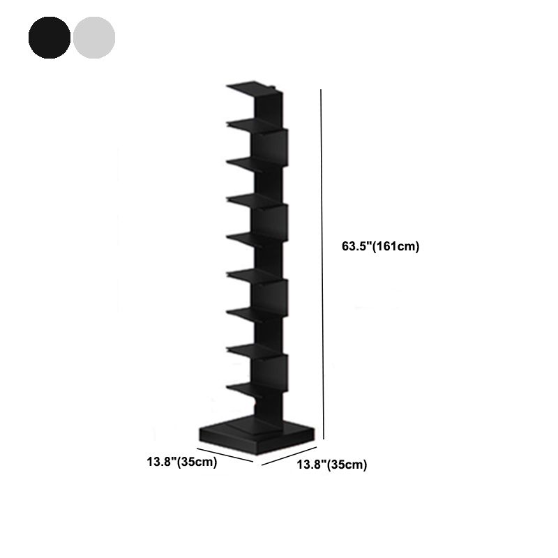 Libreria moderna in metallo geometrico chiuso. Libreria verticale
