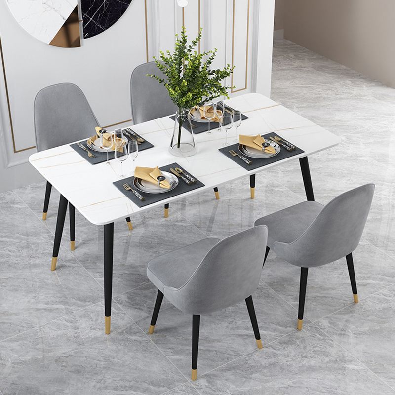 Traditional Luxury Rectangle Dining Table Sintered Stone Table with 4 Black Legs Clearhalo ' dining_table' 'Dining Tables & Seating' 'Dining Tables' 'furn' 'furn_dining_table' 'Furniture' 'furniture_dining_table' 'Kitchen & Dining Furniture' 'kitchen&dining_furn' 'kitchen' 'kitchen_dining_table' 1200x1200_3777aeab-a544-47e4-bd81-3952cc00c9fe