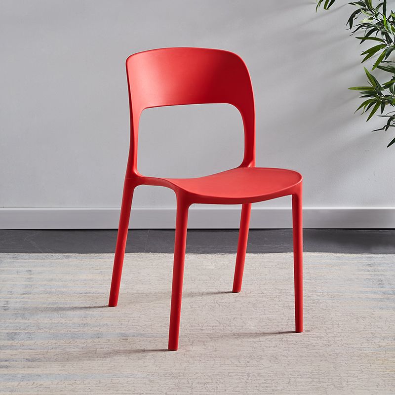 Plastic Stackable Dining Side Chairs Open Back Armless Dining Chair (Set of 4) Clearhalo ' kitchen&dining_furn' 'Dining Chairs' 'Dining Tables & Seating' 'dining_chair' 'furn' 'furn_dining_chair' 'Furniture' 'furniture_dining_chair' 'Kitchen & Dining Furniture' 'kitchen' 1200x1200_377ac436-f5e0-4c76-aa23-7afad7c80ad0