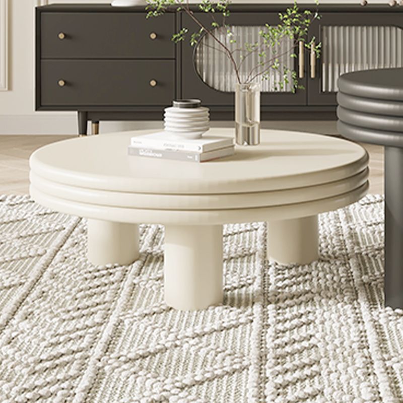 Tavolino rotondo contemporaneo tavolo da cocktail in legno con 3 gambe