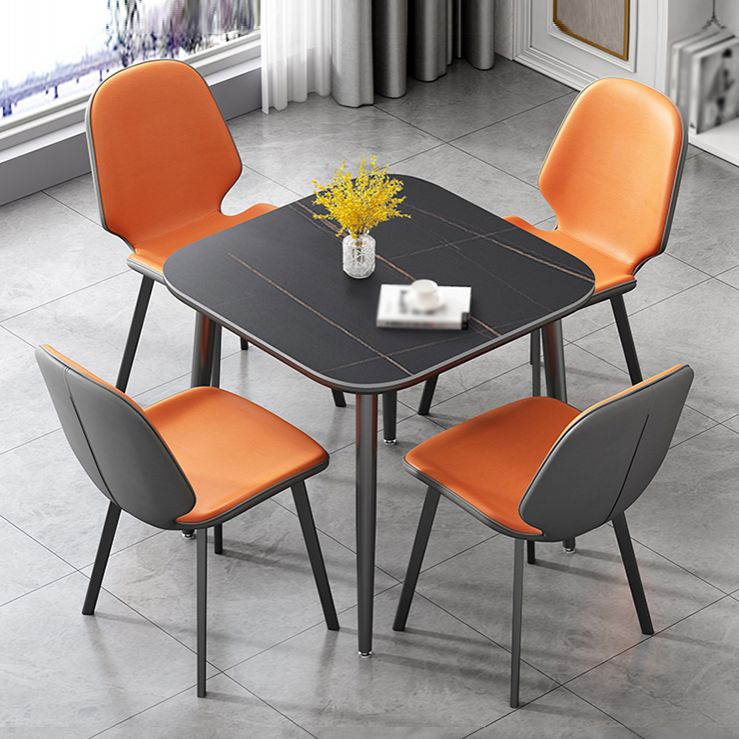 Modern Style Dining Table Sintered Stone Dinner Table with Black Frame Clearhalo ' dining_table' 'Dining Tables & Seating' 'Dining Tables' 'furn' 'furn_dining_table' 'Furniture' 'furniture_dining_table' 'Kitchen & Dining Furniture' 'kitchen&dining_furn' 'kitchen' 'kitchen_dining_table' 1200x1200_377d674f-476e-4f2a-81ca-683e0509e5a9
