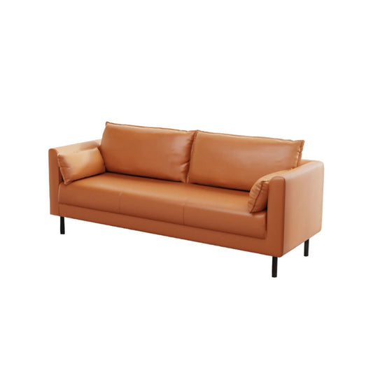 居間のためのスクエアアームラブシートソファアパートメントレザーの長所