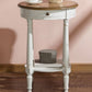 Wooden Round Top Side Table 27.16" Tall 4 Legs End Table with Storage