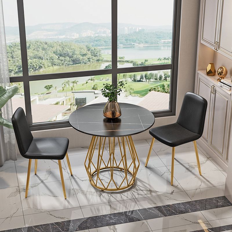 Round Sintered Stone Dining Table Traditional Luxury Dining Table for Dining Room Clearhalo ' dining_table' 'Dining Tables & Seating' 'Dining Tables' 'furn' 'furn_dining_table' 'Furniture' 'furniture_dining_table' 'Kitchen & Dining Furniture' 'kitchen&dining_furn' 'kitchen' 'kitchen_dining_table' 1200x1200_377f11f0-8566-4800-b3ee-8006f9a07c53
