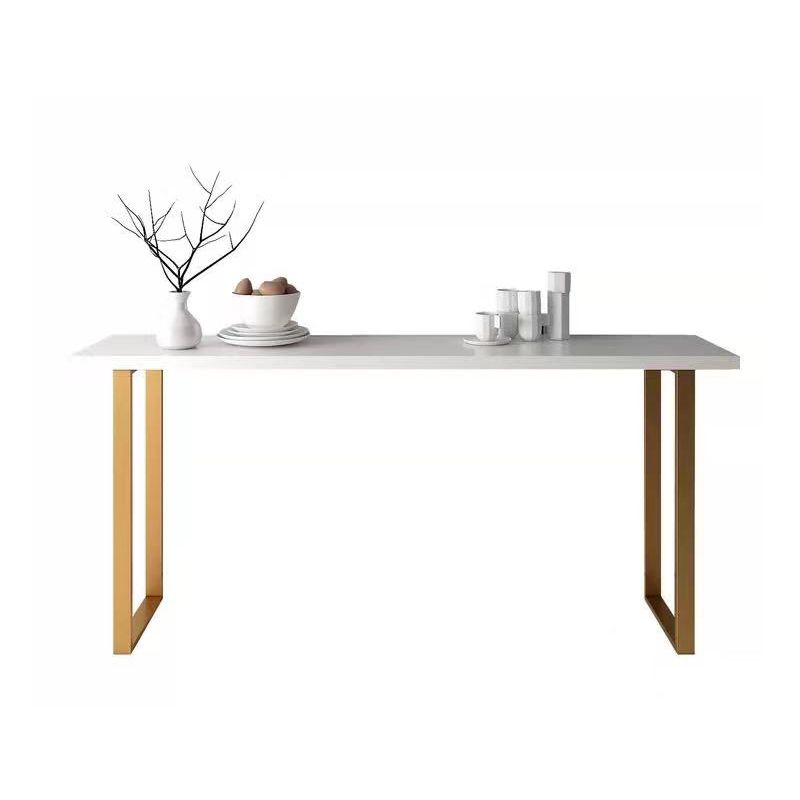White Glam Style Bar Table in Metal and Faux Marble Bar Table Milk Tea Shop Bar Table Clearhalo 'Bar Furniture' 'Bar Tables' 'bar_tables' 'furn' 'furn_bar_tables' 'Furniture' 'furniture_bar_tables' 'Kitchen & Dining Furniture' 1200x1200_37801f3e-fc94-478f-9a53-76440e64423d