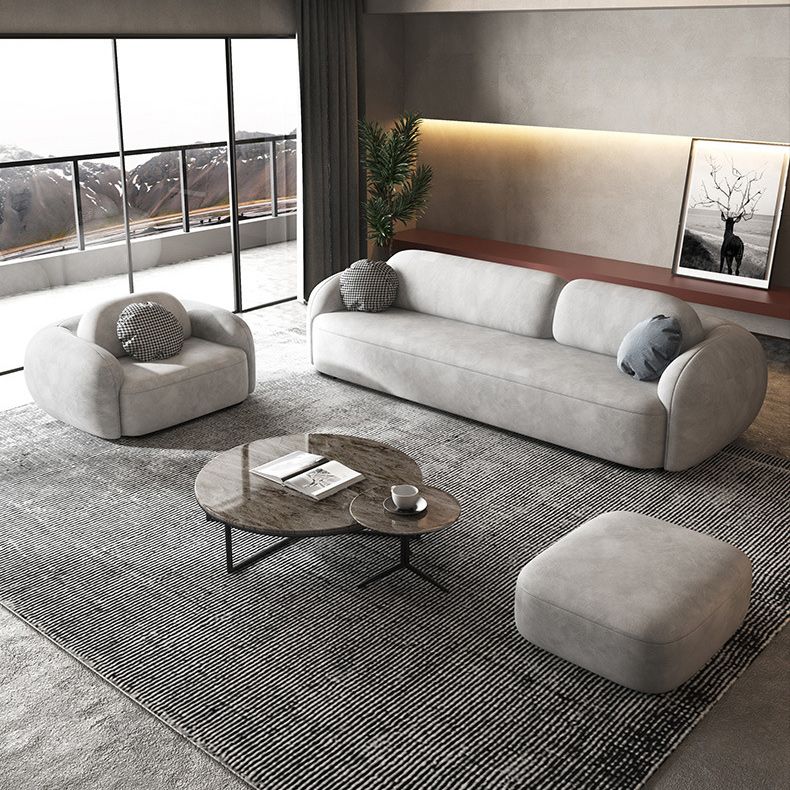 Zeitgenössischer stationärer Kunstleder Wohnzimmer Sitzplatz Smoking Armkissen Sofa