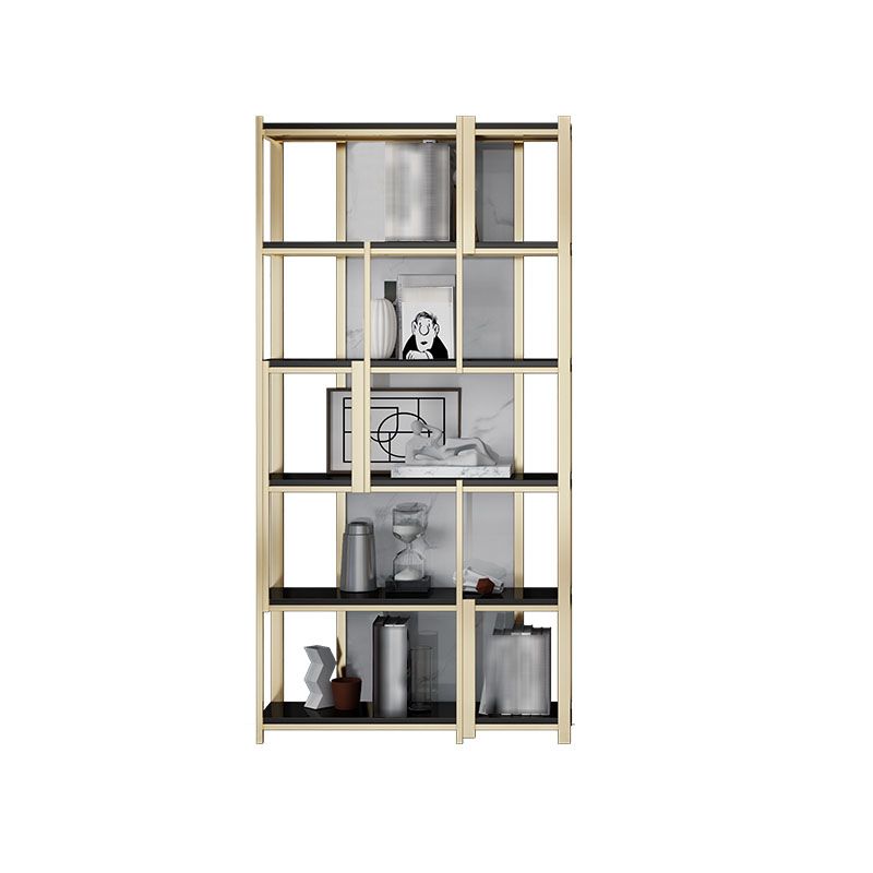 11.81"W 78.74"H Bookshelf Open Back Glam Style for Study Room Home Office Clearhalo 'Bookcases' 'furn' 'furn_bookcases' 'Furniture' 'furniture_bookcases' 'kitchen' 'kitchen_bookcases' 'Living Room Furniture' 'Office Furniture' 1200x1200_3780d0de-4418-4ef7-9edd-5cd448e369fe