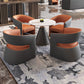 Modern Round Dining Table for Kitchen Metal Pedestal Base Table Clearhalo 'Dining Tables & Seating' 'Dining Tables' 'dining_table' 'furn' 'furn_dining_table' 'Furniture' 'Kitchen & Dining Furniture' 1200x1200_3781e5b4-e057-42ae-a357-64bda5ff22f6