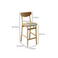 Scandinavian Bar Stool Ash Solid Wood Frame Bar Height Stool