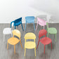 Plastic Scandinavian Armless Chair Kitchen Dining Room Open Back Chair Clearhalo 'Dining Chairs' 'Dining Tables & Seating' 'dining_chair' 'Furniture' 'furniture_dining_chair' 'Kitchen & Dining Furniture' 1200x1200_378435cd-2aa7-41f6-8146-b1fccfb46ee8