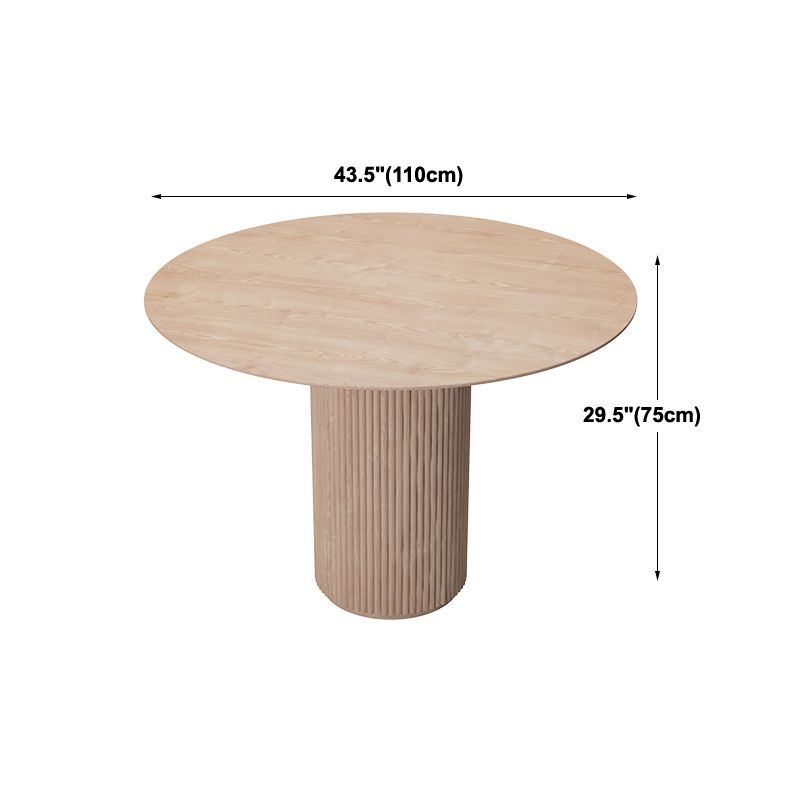 Round Pedestal Casual Dining Table Light Wood Color Fixed Table with Pinewood Solid Wood Clearhalo ' dining_table' 'Dining Tables & Seating' 'Dining Tables' 'furn' 'furn_dining_table' 'Furniture' 'furniture_dining_table' 'Kitchen & Dining Furniture' 'kitchen&dining_furn' 'kitchen' 'kitchen_dining_table' 1200x1200_3784fd0c-078a-4fdb-964f-fe09ba1fa61f