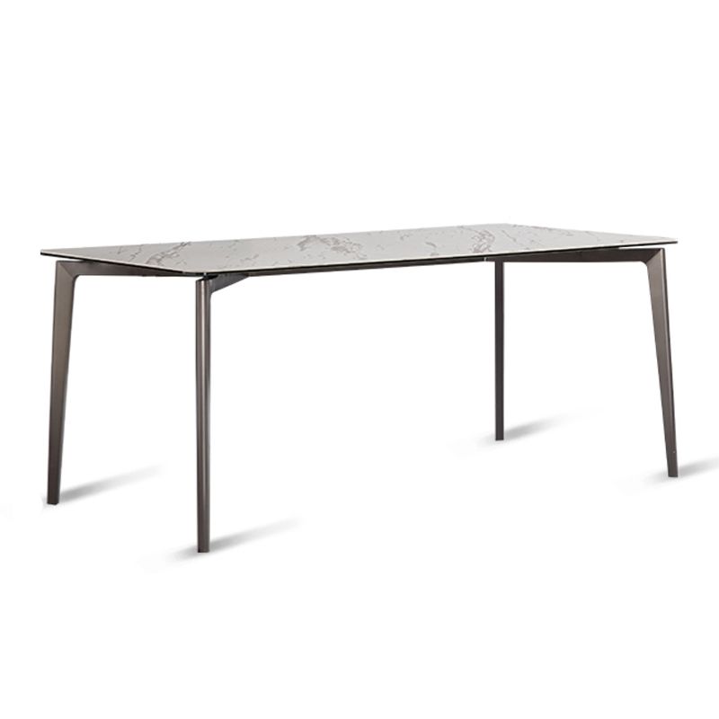 Sintered Stone Dining Table Luxury Style 4 Legs Rectangle Table for Home Clearhalo ' dining_table' 'Dining Tables & Seating' 'Dining Tables' 'furn' 'furn_dining_table' 'Furniture' 'furniture_dining_table' 'Kitchen & Dining Furniture' 'kitchen&dining_furn' 'kitchen' 'kitchen_dining_table' 1200x1200_378761e1-84a9-4c96-86a3-7b636ae2ed31