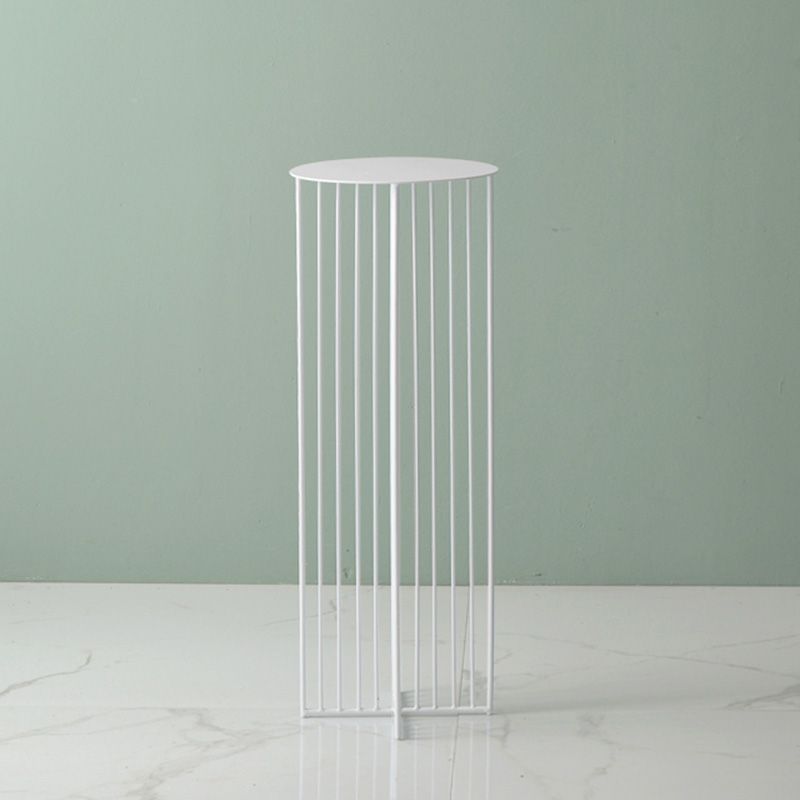 Mid-Century Modern Round Iron End Table Dia 11.81" Pedestal Side Table Clearhalo 'Coffee & Accent Tables' 'End & Side Tables' 'end_side_tables' 'furn' 'furn_end_side_tables' 'Furniture' 'Living Room Furniture' 1200x1200_378a9dbe-a6e5-4a8c-961c-1c6e4eeddafa