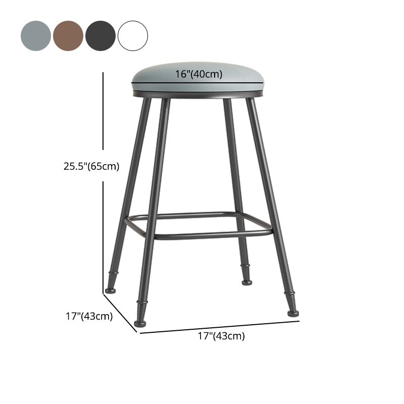 Scandinavian Backless Footrest Barstool Matte Finish Upholstered Home Stool Clearhalo 'Bar Furniture' 'Bar Stools' 'bar_stools' 'furn' 'furn_bar_stools' 'Furniture' 'furniture_bar_stools' 'Kitchen & Dining Furniture' 1200x1200_378af343-7afa-4847-8c6a-bc6695a80999