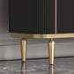 Mesa del aparador de almacenamiento de mármol de lado Glam Sideboard con puertas para el comedor