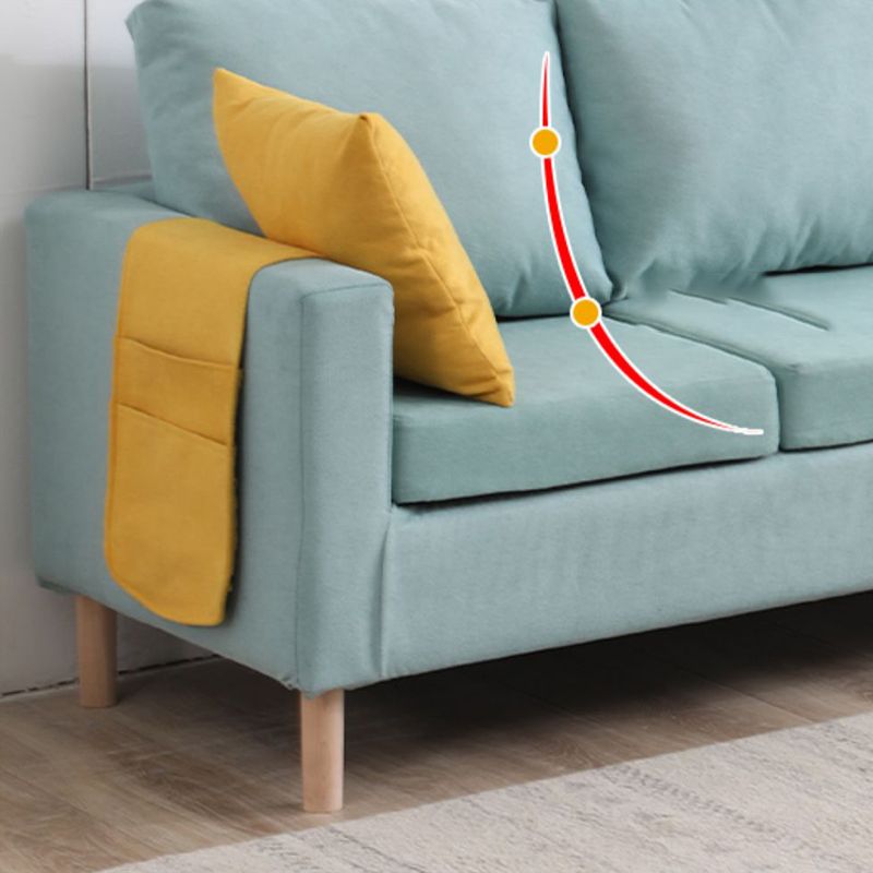 Moderne vierkante arm Standaard bank houten bank voor woonkamer