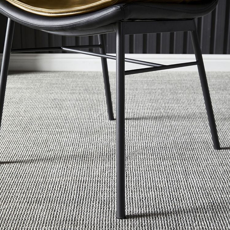 Industrial Style Leather Dining Chairs Solid Back Armless Side Chairs (Set of 2) Clearhalo ' kitchen&dining_furn' 'Dining Chairs' 'Dining Tables & Seating' 'dining_chair' 'furn' 'furn_dining_chair' 'Furniture' 'furniture_dining_chair' 'Kitchen & Dining Furniture' 'kitchen' 1200x1200_378e88bc-2239-4f6b-a419-3bf1fd7ad087