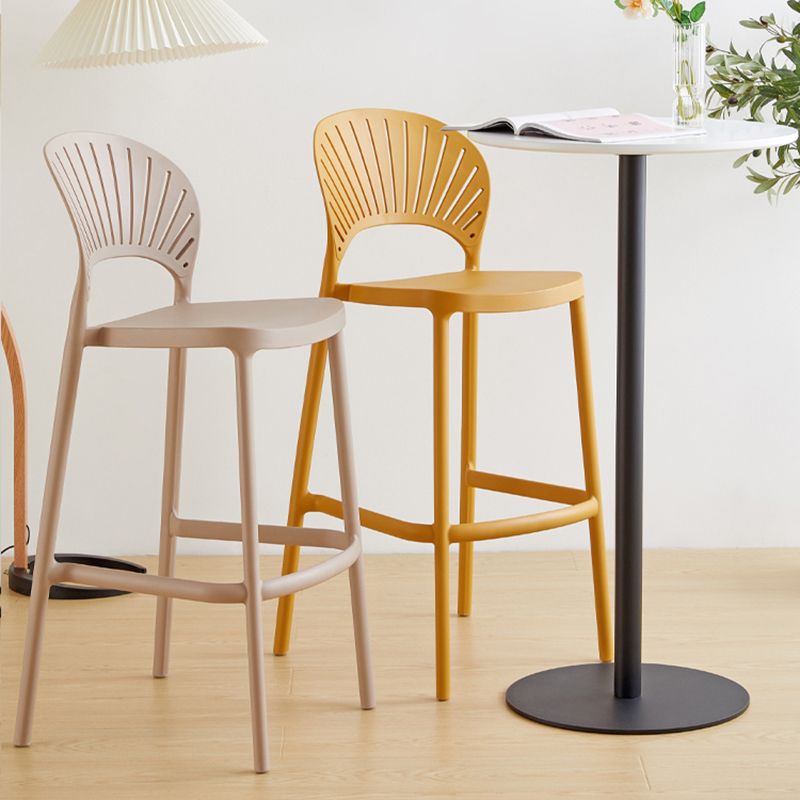 Scandinavian Home Stackable Stool Matte Finish Plastic Barstool Clearhalo 'Bar Furniture' 'Bar Stools' 'bar_stools' 'furn' 'furn_bar_stools' 'Furniture' 'furniture_bar_stools' 'Kitchen & Dining Furniture' 1200x1200_379048de-1ab7-4aa4-8540-2a6c766475e6