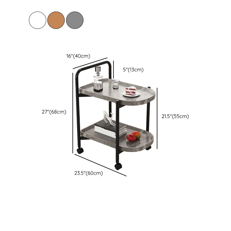 Black Metal 3 Legs Side Table Modernistic Sofa Side Accent Table with Shelf Clearhalo 'Coffee & Accent Tables' 'End & Side Tables' 'end_side_tables' 'furn' 'furn_end_side_tables' 'Furniture' 'Living Room Furniture' 1200x1200_3790772e-83ff-4cfb-9797-a2cc97a7bd26