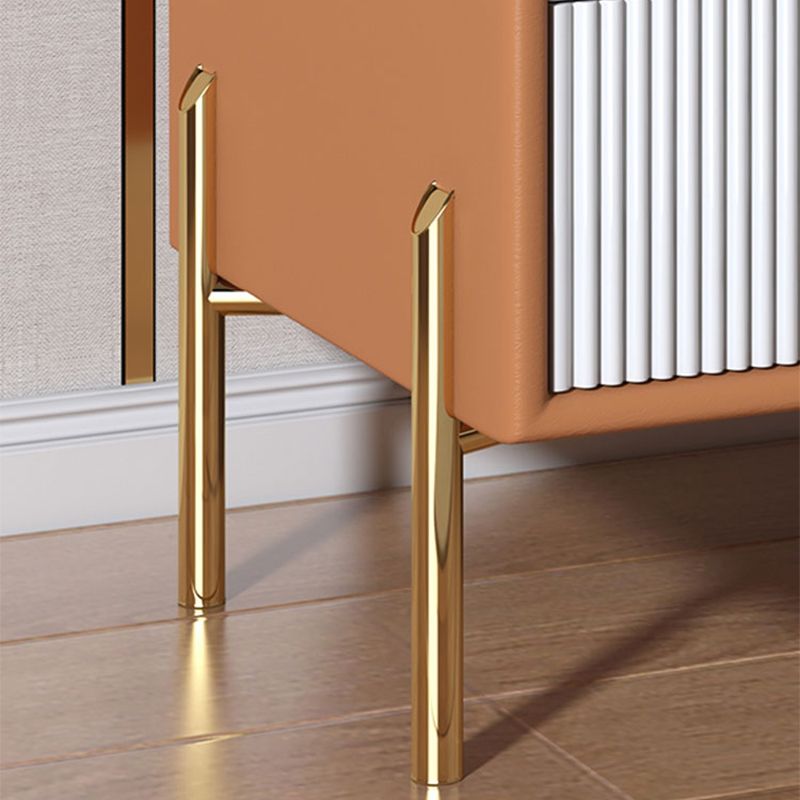 18.9 "/20.5"背の高いガラス/ストーントップナイトスタンド、モダン1/2-引き出しナイトスタンド