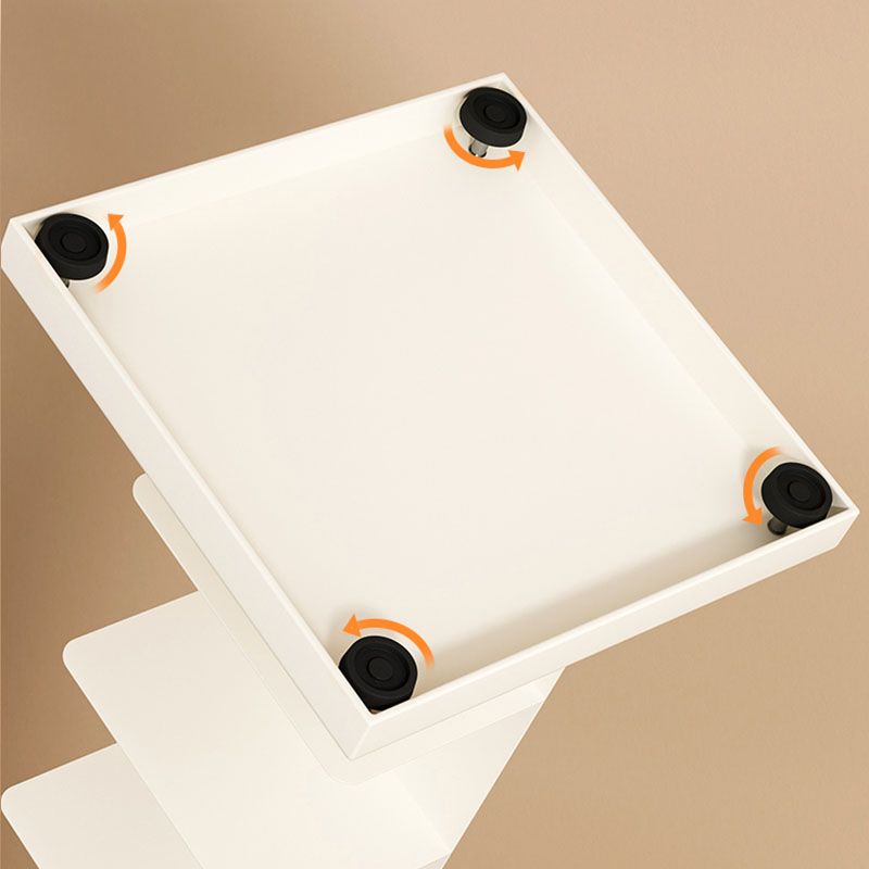 Modern Metal Bookshelf Geometric Closed Back Bookcase Shelves Included