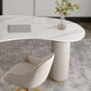 Modern Style Stone Task Desk Irregular Shape Office Desk with 2-Legs