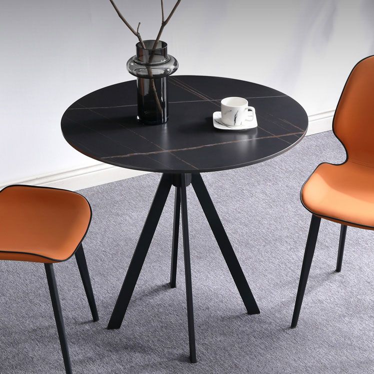 Modern Style Sintered Stone Dining Room Set Black Round Table Formal Dining Table Furniture Clearhalo 'Dining Room Sets' 'Dining Tables & Seating' 'dining_room_set' 'furn' 'furn_dining_room_set' 'Furniture' 'furniture_dining_room_set' 'Kitchen & Dining Furniture' 'kitchen&dining_furn' 'kitchen' 1200x1200_3793cc6a-f859-4909-8f3e-829085c769de