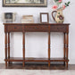 Mid Century Modern Wood Console Table Drawers Included Console Sofa Table for Hall