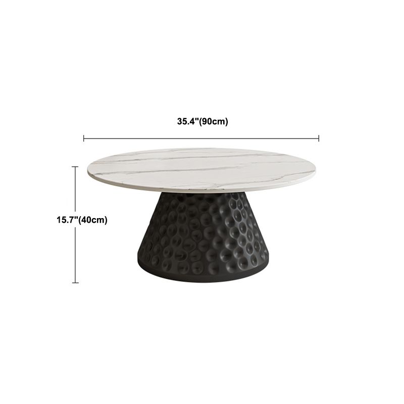 Slate Pedestal Coffee Table Round Modern Minimalist Coffee Table Clearhalo 'Coffee & Accent Tables' 'Coffee Tables' 'coffee_tables' 'furn' 'furn_coffee_tables' 'Furniture' 'Living Room Furniture' 1200x1200_37958ecd-3aa7-442d-b78f-c17112de2a1b