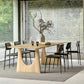 Rectangle Casual Dining Table Light Wood Color Fixed Table with Solid Wood Base Clearhalo ' dining_table' 'Dining Tables & Seating' 'Dining Tables' 'furn' 'furn_dining_table' 'Furniture' 'furniture_dining_table' 'Kitchen & Dining Furniture' 'kitchen&dining_furn' 'kitchen' 'kitchen_dining_table' 1200x1200_3795bf22-85b3-4bf5-af37-c85be7e93085