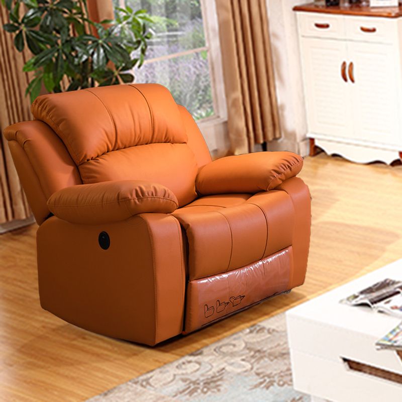 Sedia da tappezzeria contemporanea reclinabile standard in leatine con piede indipendente