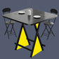 Modern Wooden Dining Room Set with Round Table Space-Saving Design Home Dining Table Furniture Clearhalo 'Dining Room Sets' 'Dining Tables & Seating' 'dining_room_set' 'furn' 'furn_dining_room_set' 'Furniture' 'furniture_dining_room_set' 'Kitchen & Dining Furniture' 'kitchen&dining_furn' 'kitchen' 1200x1200_37994752-5443-4f98-802c-ae3bcf0c60d6