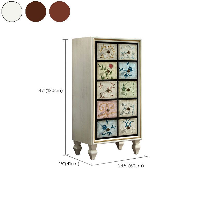 15,99/17,55 inch W Traditionele opbergkorst Dressoir massief houtservleek