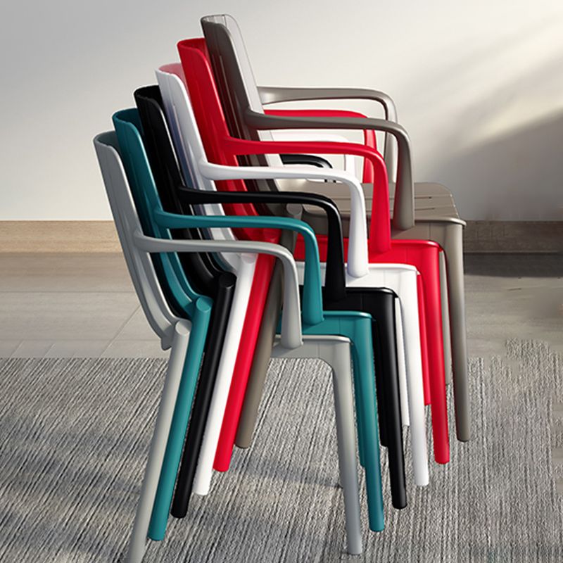 Contemporary Style Kitchen Dining Chairs Plastic Dining Stackable Arm Chairs Clearhalo ' kitchen&dining_furn' 'Dining Chairs' 'Dining Tables & Seating' 'dining_chair' 'furn' 'furn_dining_chair' 'Furniture' 'furniture_dining_chair' 'Kitchen & Dining Furniture' 'kitchen' 1200x1200_379e51a6-87f9-4206-8946-df7ad767838a