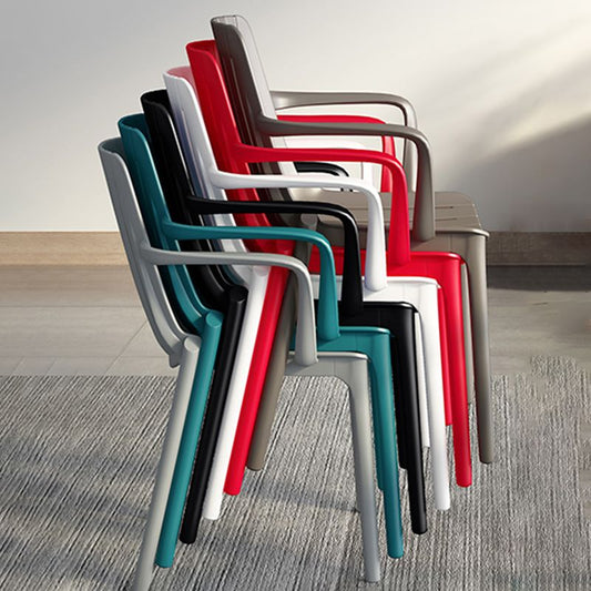 Contemporary Style Kitchen Dining Chairs Plastic Dining Stackable Arm Chairs Clearhalo ' kitchen&dining_furn' 'Dining Chairs' 'Dining Tables & Seating' 'dining_chair' 'furn' 'furn_dining_chair' 'Furniture' 'furniture_dining_chair' 'Kitchen & Dining Furniture' 'kitchen' 1200x1200_379e51a6-87f9-4206-8946-df7ad767838a