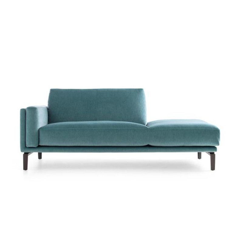 Living Room Chaise Square Arms Modern Chaise Lounge with Velvet Upholster Clearhalo 'Chairs & Seating' 'Chaise Lounge' 'chaise_lounge' 'furn' 'furn_chaise_lounge' 'Furniture' 'Living Room Furniture' 1200x1200_379e5922-bc97-48cf-88d7-1b989fb0cfa0