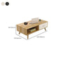 16.53" Tall Rectangle Coffee Table Wooden 4 Legs Cocktail Table with Storage Clearhalo 'Coffee & Accent Tables' 'Coffee Tables' 'coffee_tables' 'furn' 'furn_coffee_tables' 'Furniture' 'Living Room Furniture' 1200x1200_379eaf63-243c-44d9-9197-874bb00b7318