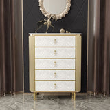 Glamour vertikaler Steinstorte Holzkommode mit 3/4/5 Schubladen für Schlafzimmer